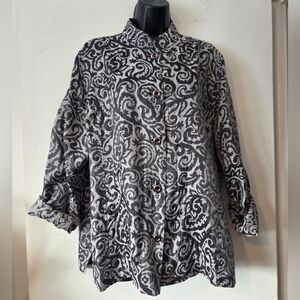Chico's A-Line Paisley Jacket